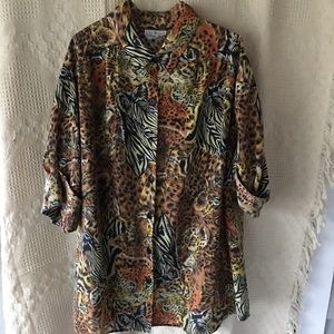 Vintage Women’s Button Down “Safari” Shirt Size L